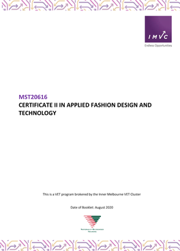 Applied Fashion Design and Technology