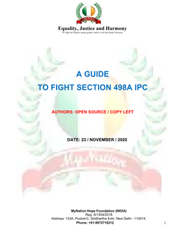 A Guide to Fight Section 498A Ipc