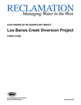 Los Banos Creek Diversion Project
