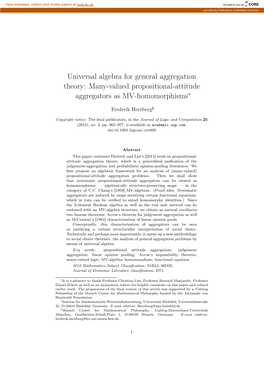 Many-Valued Propositional-Attitude Aggregators As MV-Homomorphisms∗