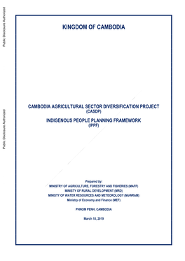 Indigenous People Planning Framework (Ippf)