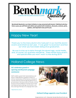 Happy New Year! Holland College News