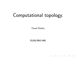 Computational Topology