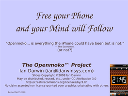 The Openmoko™ Project