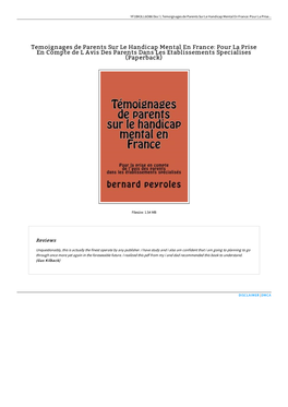 Read PDF Temoignages De Parents Sur Le Handicap