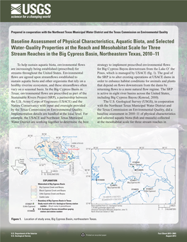 Baseline Assessment of Physical Characteristics, Aquatic Biota, And