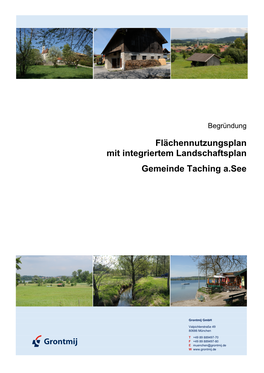 Flächennutzungsplan Mit Integriertem Landschaftsplan Gemeinde Taching A.See