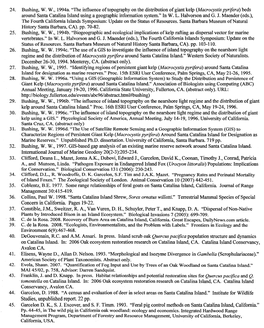 The Influence of Topography on the Distribution of Giant Kelp (Macrocystis Pyrifera) Beds Around Santa Catalina Island Using a Geographic Information System." in W