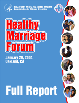 Healthy Marriage Forum – Oakland, CA
