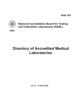 Directory of Accredited Medical Laboratories