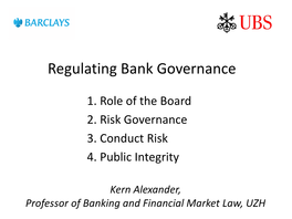 Regulating Bank Governance