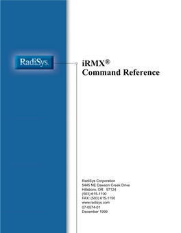 Irmx Command Reference