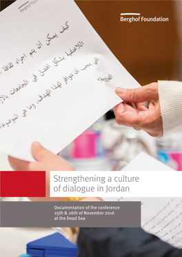 Strengthening a Culture of Dialogue in Jordan