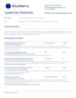 Laverne Antonio Offline and Online Editor​ A​ Vid