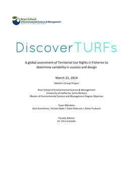 A Global Assessment of Territorial Use Rights in Fisheries to Determine Variability in Success and Design