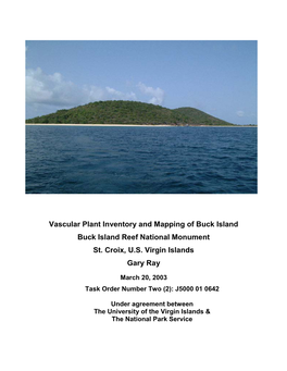 Vascular Plant Inventory and Mapping of Buck Island Buck Island Reef National Monument St