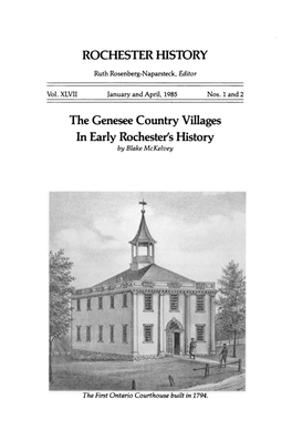 The Genesee Country Villages in Early Rochester's History by Blake Mckelvey