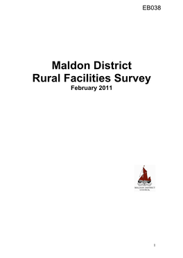 EB038 Maldon District Rural Facilities Survey