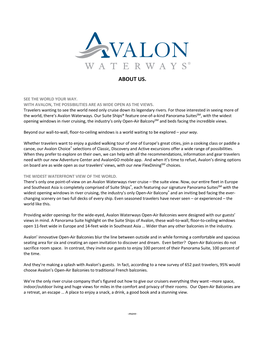 Avalon 2020 About Us