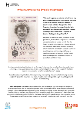 Where Memories Go by Sally Magnusson