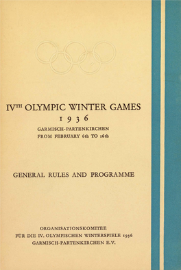 Iv™ Olympic Winter Games 1936