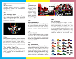 Team Wins 1997 Adidas-Salomon AG 1999 the New Brands