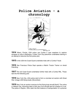 Police Aviation - a Chronology