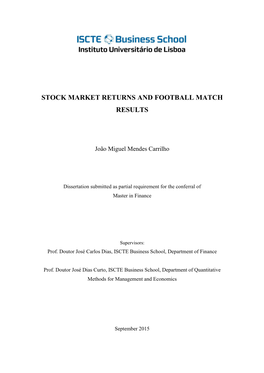 Stock Market Returns and Football Match Results
