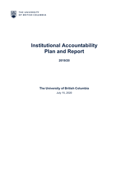 Institutional Accountability Plan and Report