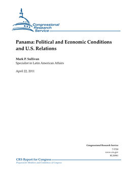 Panama: Political and Economic Conditions and US Relations