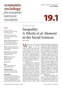 Inequality: Inequality: a Piketty Et Al