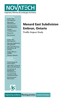 Menard East Subdivision Embrun, Ontario