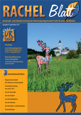 Gemeinde- Und Urlauberzeitung Der Nationalparkgemeinde Sankt Oswald - Riedlhütte Ausgabe 6 September 2011
