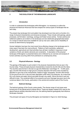 Chapter 2: the Evolution of the Monaghan Landscape