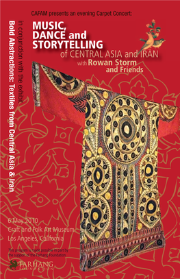 Music, Dance and Storytelling of Central Asia and Iran with Rowan Storm and Friends