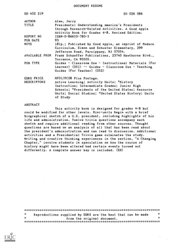 DOCUMENT RESUME Aten, Jerry Presidents