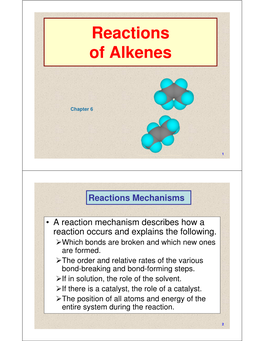 Reactions of Alkenes