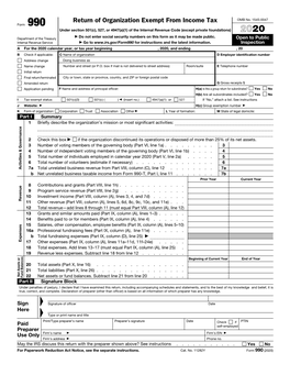 Form 990, Return of Organization Exempt from Income