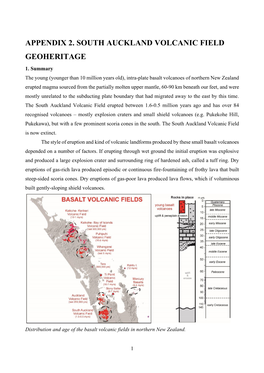 Appendix 2. South Auckland Volcanic Field Geoheritage