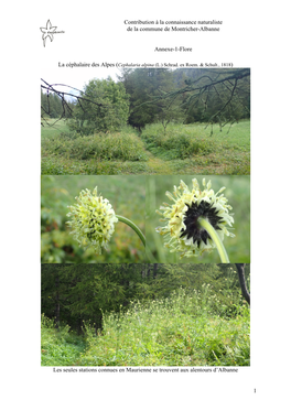 1 Contribution À La Connaissance Naturaliste De La Commune De