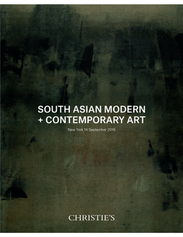 SOUTH ASIAN MODERN + CONTEMPORARY ART New York 14 September 2016