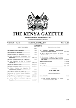 The Kenya Gazette