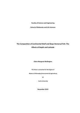 The Composition of Continental Shelf and Slope Demersal Fish: the Effects of Depth and Latitude