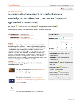 A Biojs Component to Visualize Biological Knowledge Networks [Version 1; Peer Review: 3 Approved, 1 Approved with Reservations]