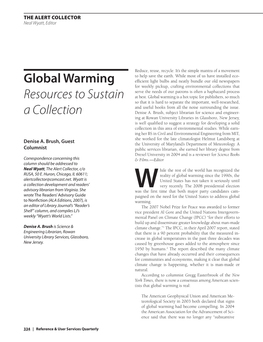 Global Warming Resources to Sustain a Collection