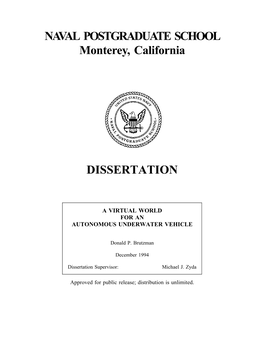 NAVAL POSTGRADUATE SCHOOL Monterey, California DISSERTATION