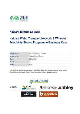 Kaipara Wharves and Water Transport Programme Business Case.Pdf