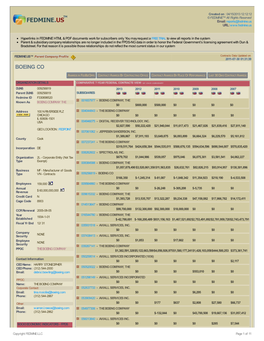 Federal Prime Contractor Parent Company Profile of BOEING CO