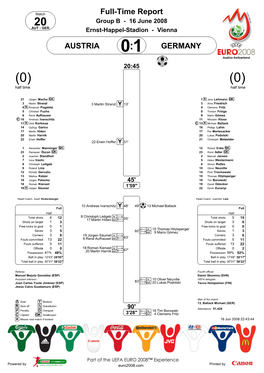 Full-Time Report AUSTRIA GERMANY