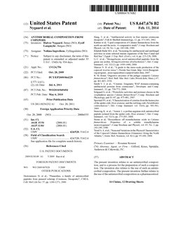 (12) United States Patent (10) Patent No.: US 8,647,676 B2 Nygaard Et Al